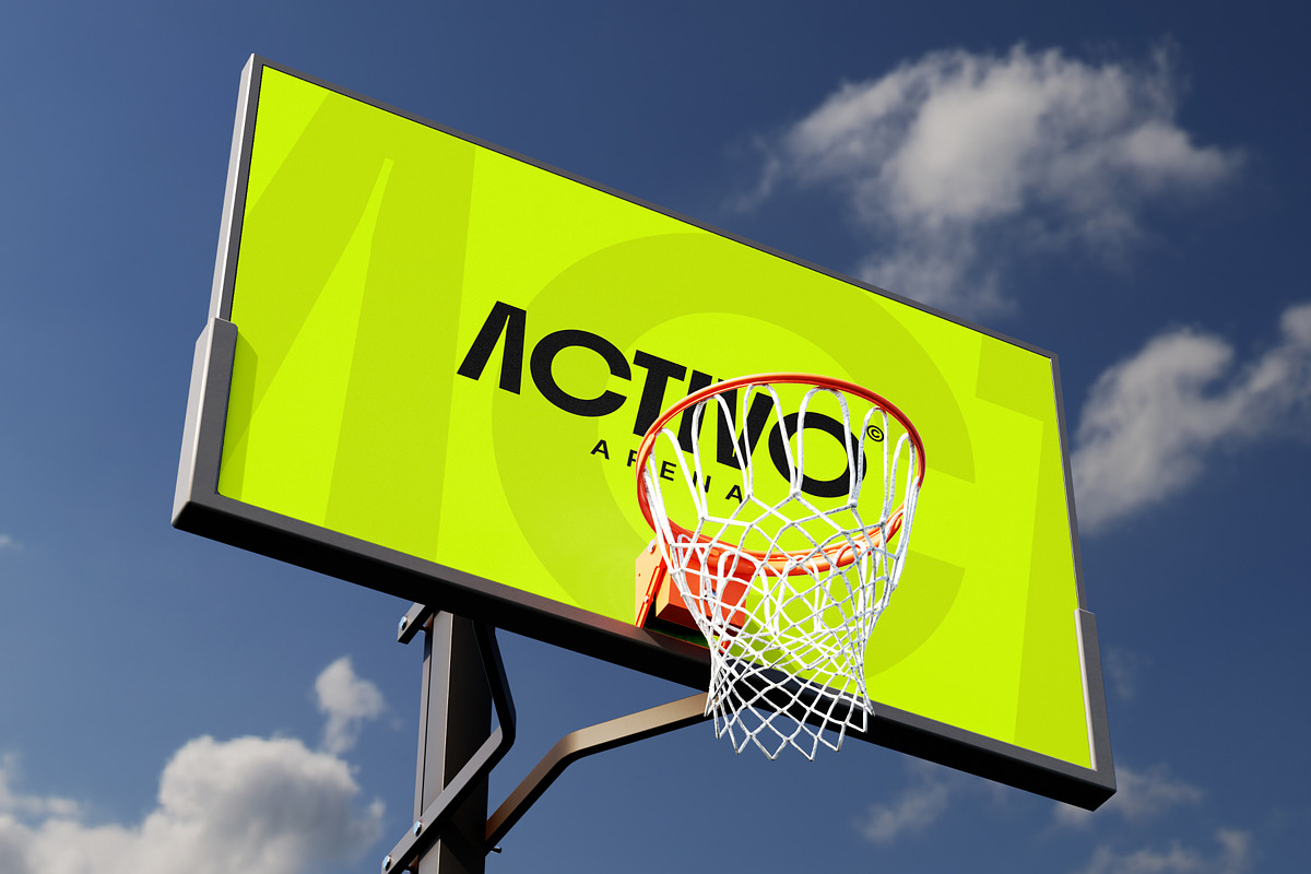 Basketball Backboard Mockup, an Advertising Mockup by SLAB! Design (Photo 5 of 6)