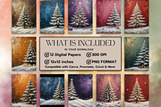 Vintage Christmas Tree Digital Paper, a Graphic by LumiDigiPrints (Thumbnail 4 of 8)