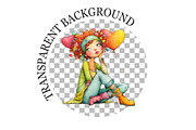 Quirky Valentine Day Girl Clipart, a Seasonal Illustration by Rose Art (Thumbnail 5 of 7)