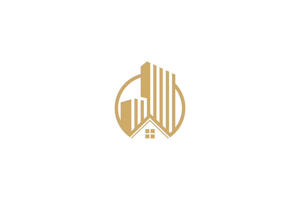 Apartment and House Logo in Circle, a Branding & Logo Template by FransiskaDesign