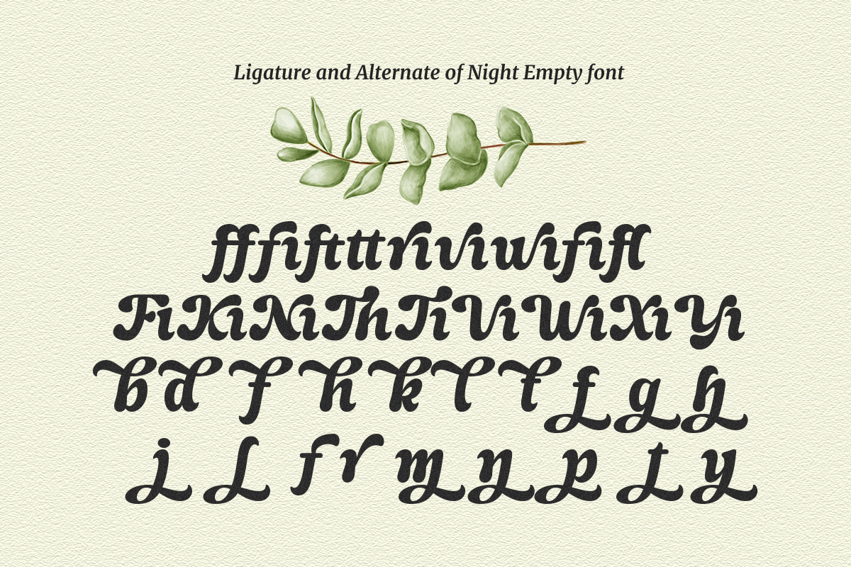 Night Empty - Italic Seventies Retro, a Sans Serif Font by Dharmas Foundry (Photo 14 of 15)