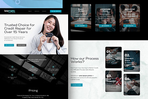 Credit Repair Canva Website Template, a Landing Page Template by Kromatic Design Studio