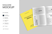 Editable Open Magazine Book Mockup, a Product Mockup by graphypix (Thumbnail 2 of 4)