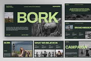 BORK Bold Brand Google Slide, a Presentation Template by Portocraft (Thumbnail 1 of 7)