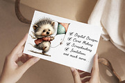 Whimsical Easter Hedgehog Clipart, an Illustration by Libby Wishes (Thumbnail 2 of 4)