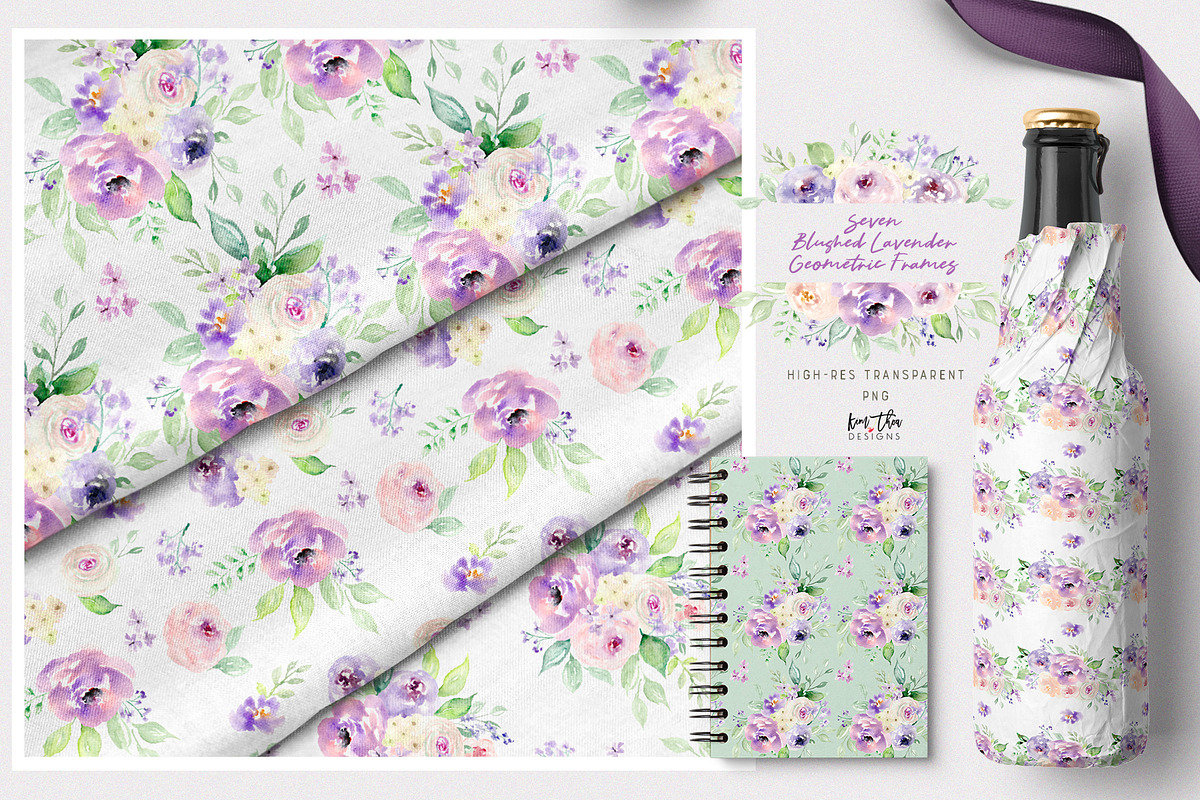 Blushed Lavender Floral Set, an Illustration by Kim Thoa Designs (Photo 7 of 10)