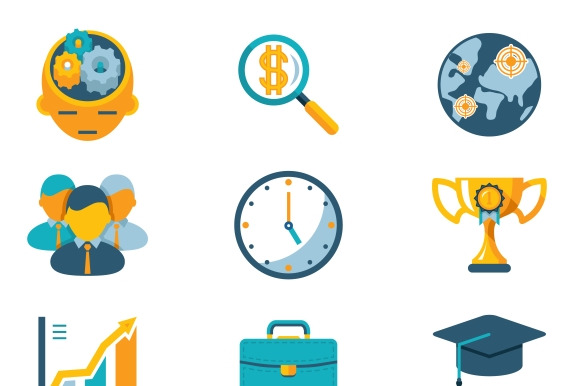 Colored Business Icons