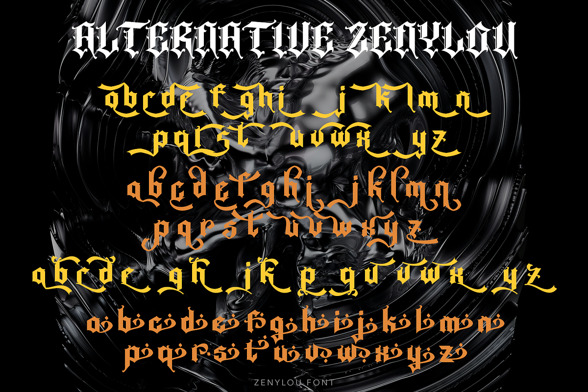 Zenylou Blackletter, a Blackletter Font by madeDeduk (Photo 7 of 10)