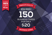 150 Mega Business Cards Bundle, a Business Card Template by Verazo (Thumbnail 1 of 18)