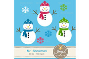 Snowman Digital Paper, a Pattern Graphic by JennyL Designs (Thumbnail 2 of 5)