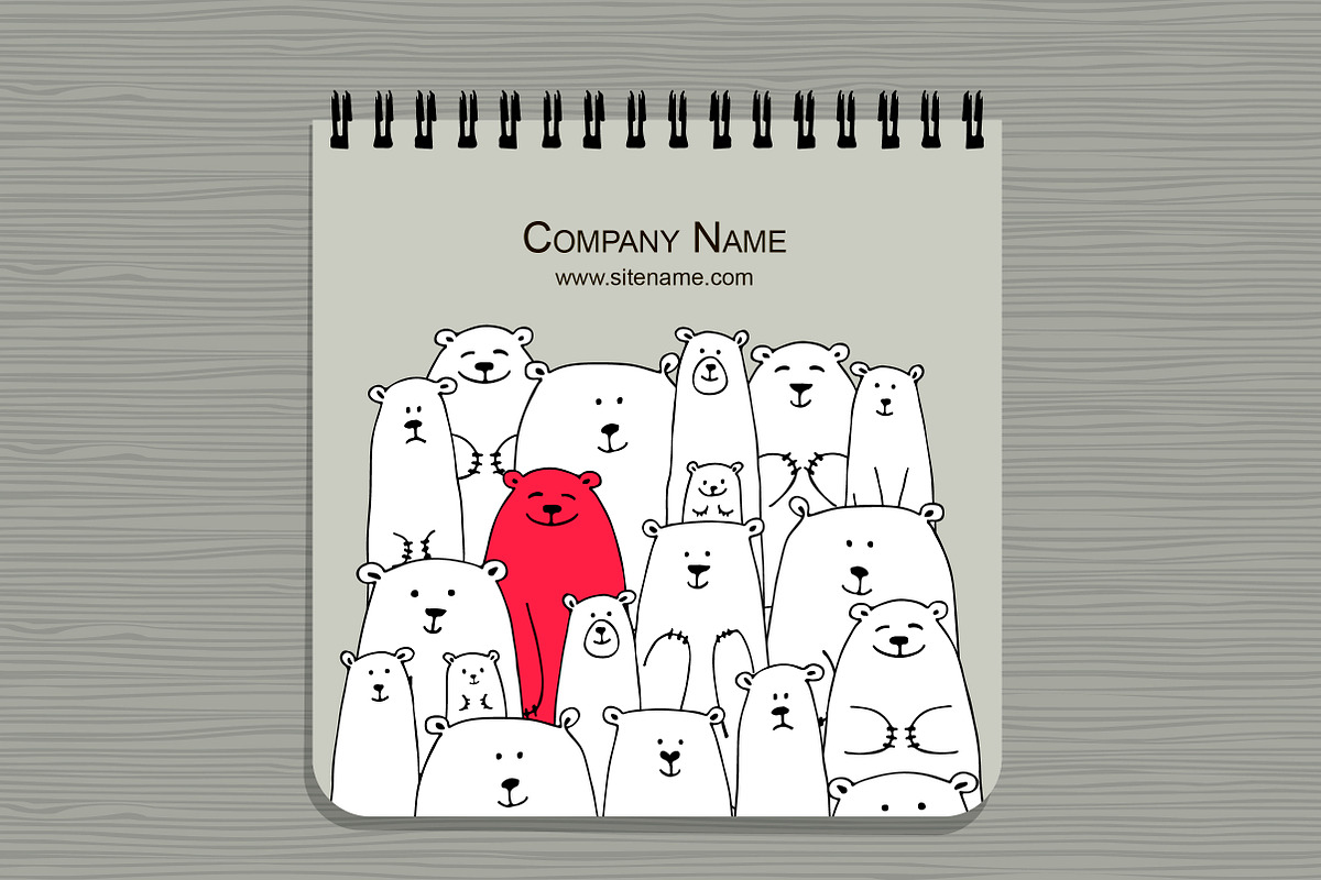 Card templates with white bears, a Card Template by Kudryashka (Photo 10 of 14)