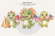 Patriotic Dino Sublimation, an Illustration by Artnoy (Thumbnail 3 of 8)