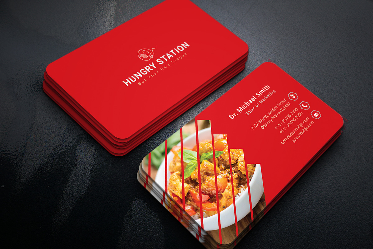 Restaurant Business Card, a Business Card Template by graphicsunday (Photo 1 of 3)