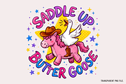 Saddle Up Buttergoose PNG, an Object Illustration by Clipart Bloom (Thumbnail 1 of 3)
