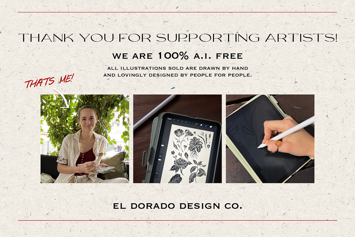 Vintage Holiday Christmas Graphics, a Seasonal Illustration by Eldorado Design Co. (Photo 6 of 6)