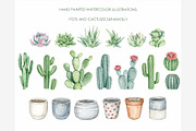 Watercolor cactus clipart, a Decorative Illustration by AquarelleSpace (Thumbnail 4 of 5)