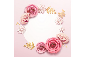 Romantic Floral Paper Template