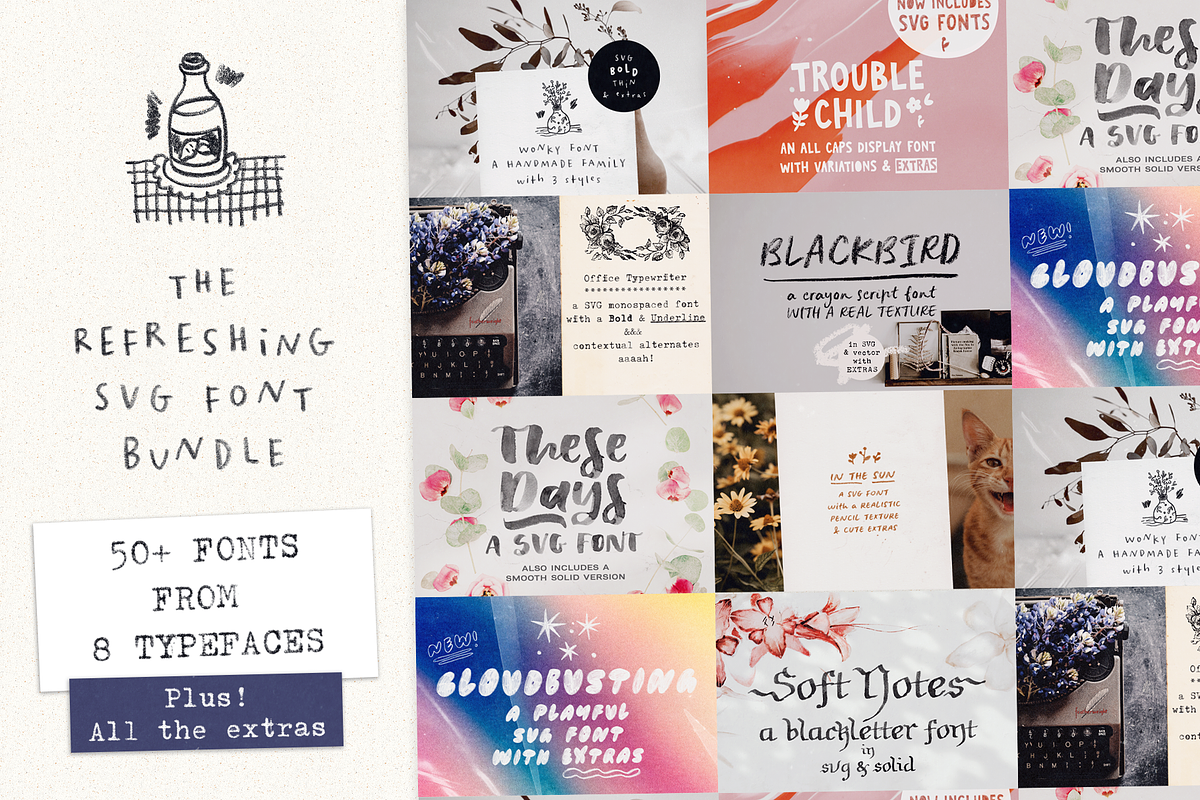 SALE! The SVG Font Bundle, a Handwritten Font by Ana's Fonts (Photo 2 of 10)