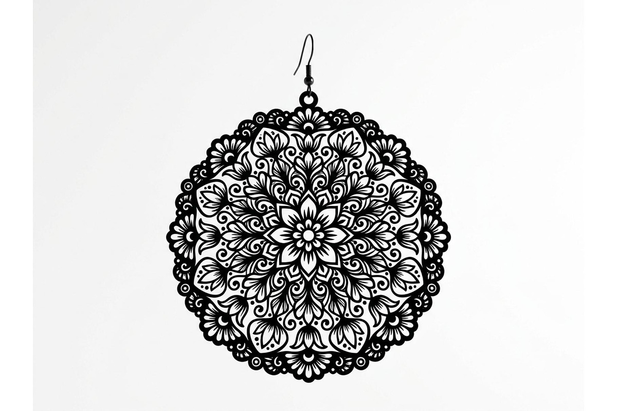 Mandala Earring SVG Bundle, an Object Graphic by musafir_fashion (Photo 9 of 10)