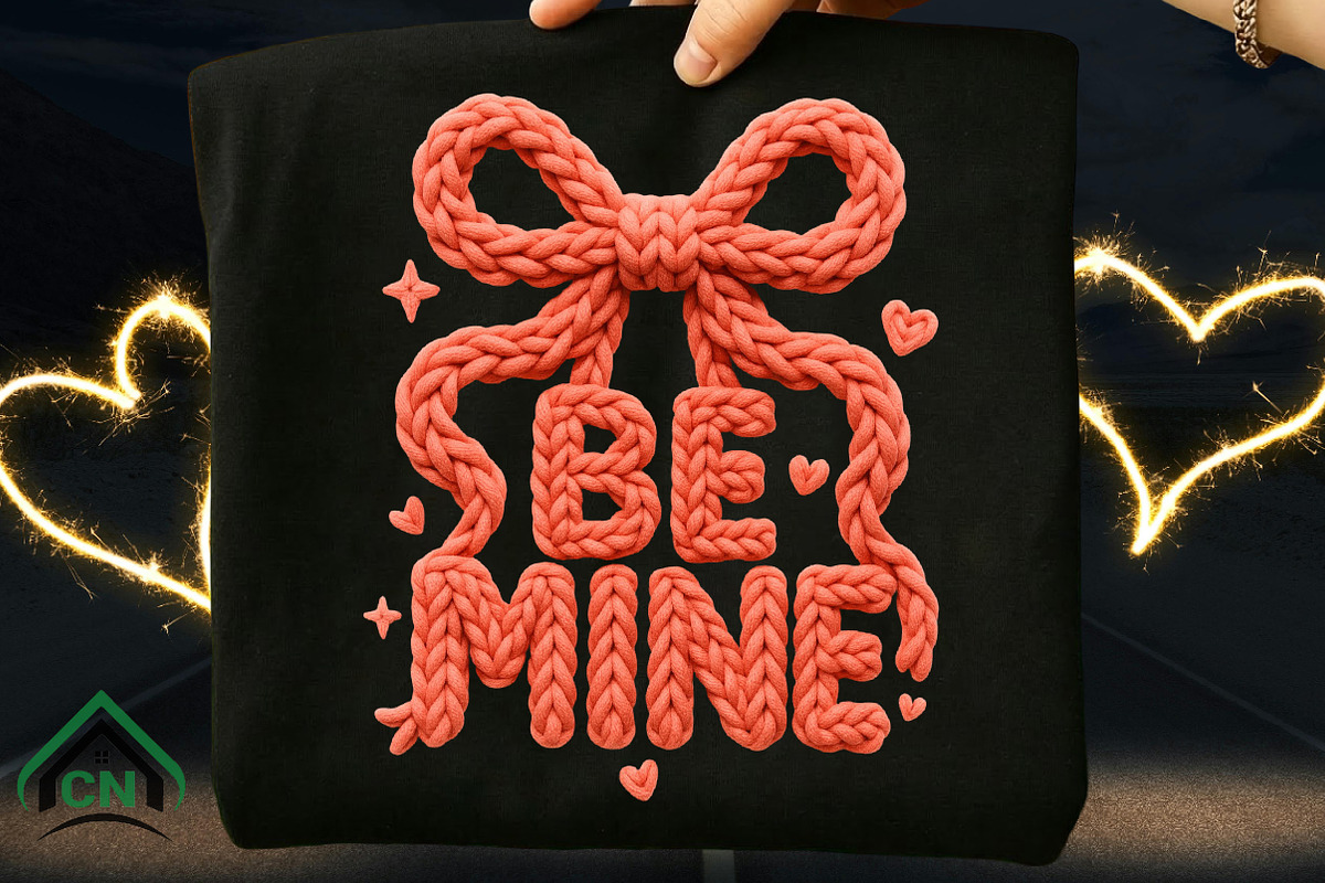 Yarn Be Mine Coquette Bow Valentine, an Illustration by Craft Nest (Photo 7 of 7)