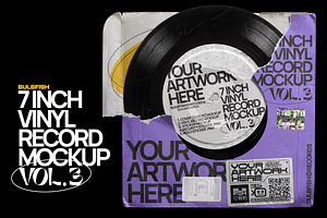 7 Inch Vinyl Record Mockup Vol.3