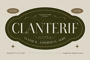Clanterif, a Serif Font by graphicook (Thumbnail 1 of 10)