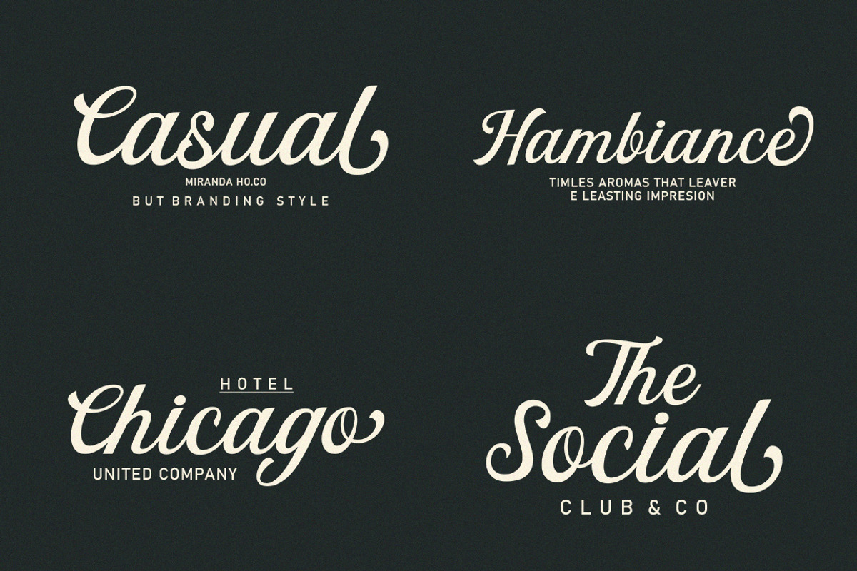 Hiclent, a Script Font by StudioRhd (Photo 2 of 9)