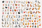 Quirky Animals Mega Bundle, an Animal Illustration by PaintPixelCo (Thumbnail 13 of 15)