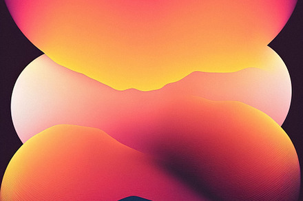 Modern colorful abstract shapes. 80s