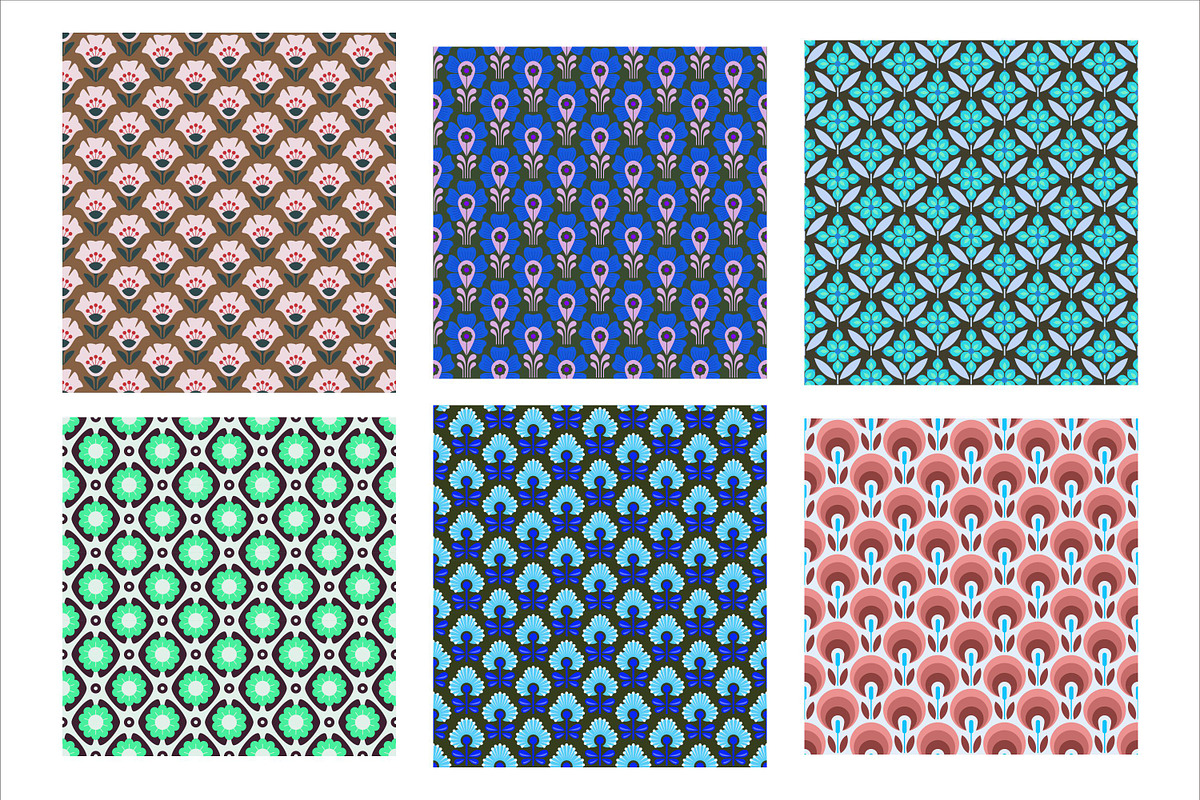 Pack of abstrack flower pattern, a Pattern Graphic by Brainware Graphic (Photo 5 of 8)