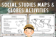 Social Studies Maps Globes Activitie, an Education Illustration by Sourcedigi (Thumbnail 1 of 4)