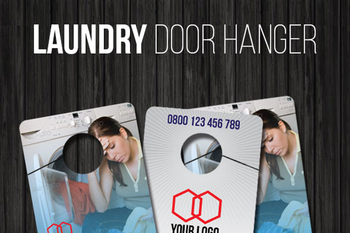 Laundry Door Hanger, a Stationery Template by Design'sTRIBE