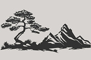 Majestic Mountain and Tree Vector Bu, a Graphic by Creativeshirt (Thumbnail 7 of 11)