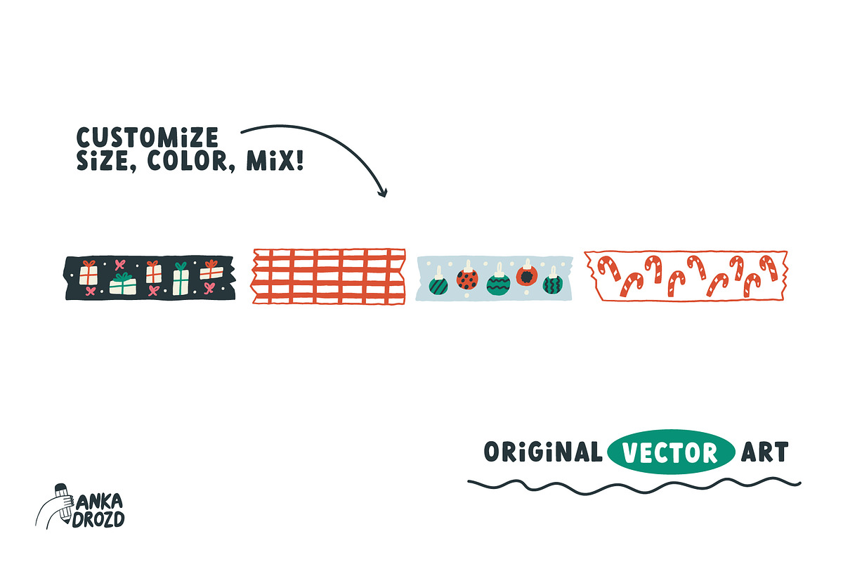 Christmas Washi Tape, an Object Graphic by AnkaDrozd (Photo 5 of 6)