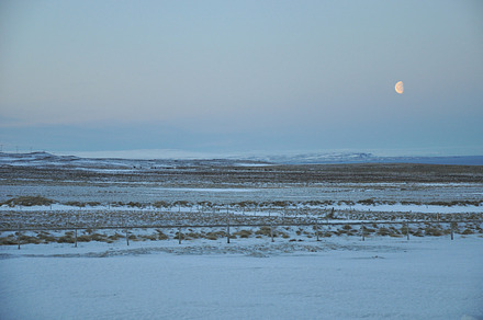 Icelandic Moonlight at Dusk