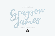 GRAYSON JAMES a Bold Script Font, a Script Font by Blush Font Co. (Thumbnail 1 of 6)