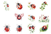 Ladybugs Clipart, an Illustration by Design Market (Thumbnail 3 of 5)