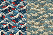 Waves of Japan: Seamless Patterns, a Pattern Graphic by TheBlackPixelCo (Thumbnail 4 of 8)