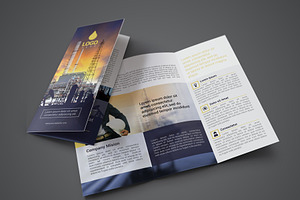 Template Trifold Oil And Gas Flyer