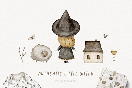 Authentic little witch collection, an Animal Illustration by polikarpovaart