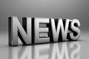 Shiny 3D silver NEWS text stands, a Business Photo by MistyDay