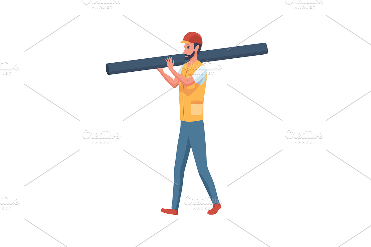 Oil gas worker. Oil industry, an Illustration by Things for designers