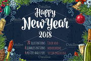 Bundle for Merry Christmas New Year, a Decorative Illustration by MoreVector (Thumbnail 1 of 5)