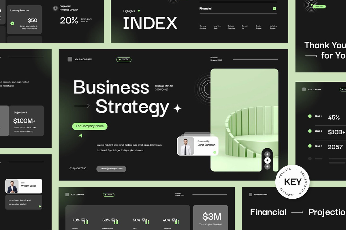 Dark Business Strategy Keynote preview 3