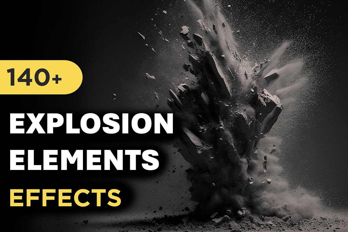 140+ Explosions Overlays Effects, an Object Graphic by Mikel Blazgad (Photo 1 of 8)