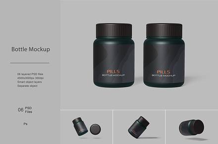 Pill Bottle Mockup, a Product Mockup by Difa Design