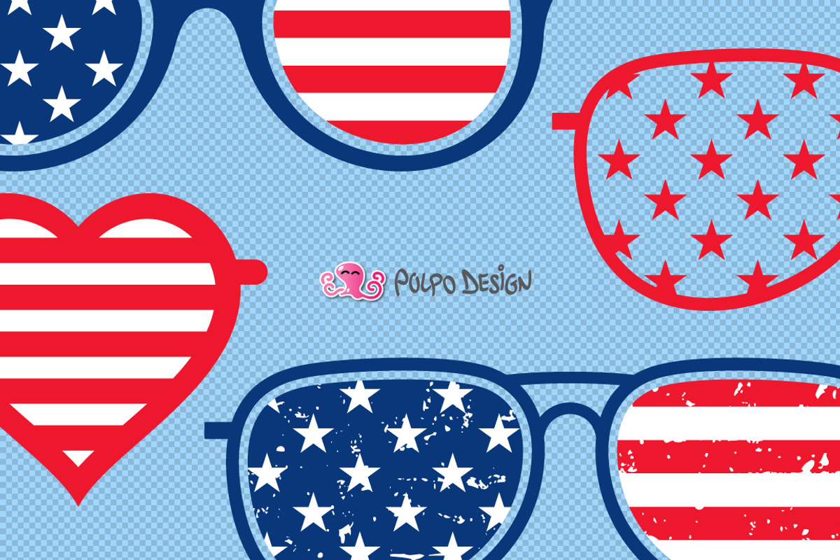 4th of July Glasses SVG, an Object Graphic by PolpoDesign (Photo 4 of 4)