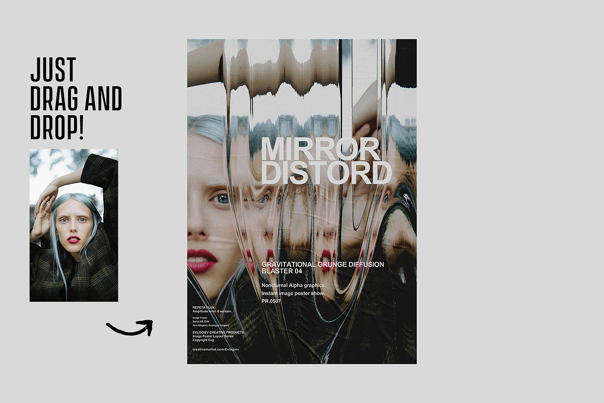 Distorted Image Posters, a Design Template by Evlogiev Studio (Photo 5 of 14)
