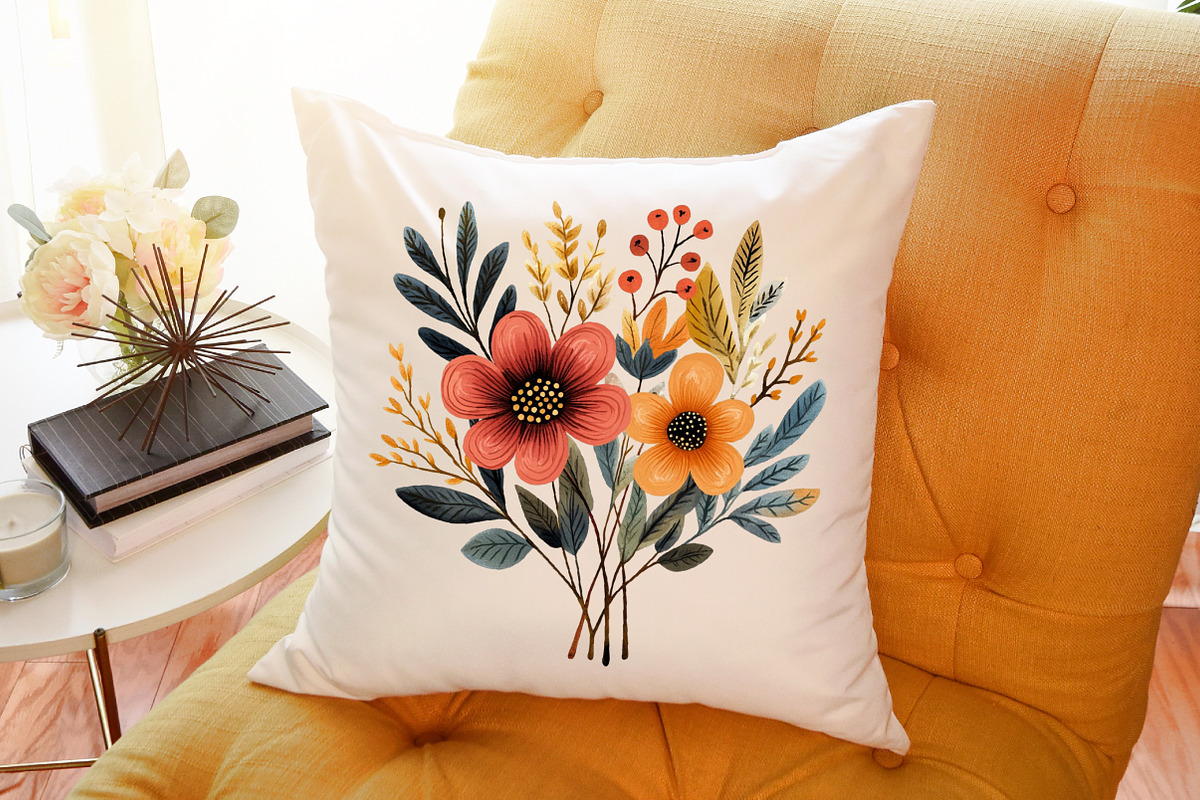 Summer Folk Clip Art Earthy Tones Ve, an Illustration by Sublimation Artist (Photo 6 of 6)