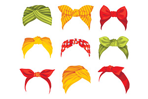 Retro headbands. Cartoon women, an Object Illustration by the8monkey